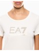T-Shirt donna in misto cotone e modal Maxi Logo Evolution con dettaglio strass 8NTT67TJDQZ EA7 Emporio Armani