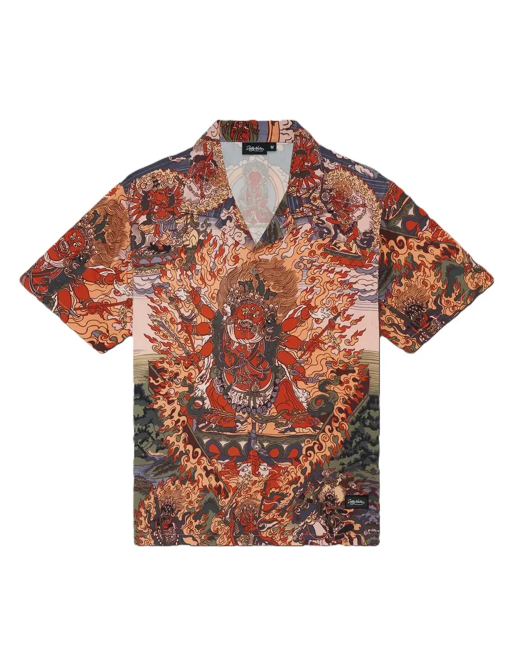 Camicia uomo bowling manica corta in viscosa con stampa Hayagriva sh907-cc Dolly Noire