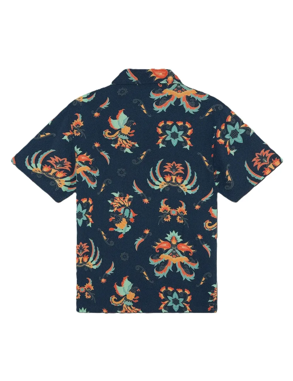 Camicia uomo bowling maniche corte in viscosa Traditional Batick a fantasia sh942-cc Dolly Noire