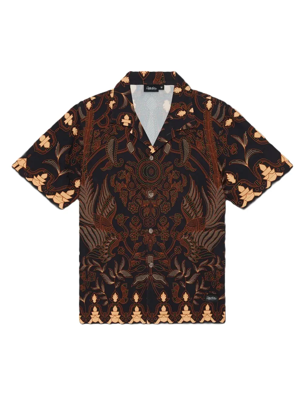Camicia uomo bowling maniche corte in viscosa Nomadic Batick sh943-cc Dolly Noire
