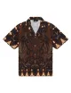 Camicia uomo bowling maniche corte in viscosa Nomadic Batick sh943-cc Dolly Noire