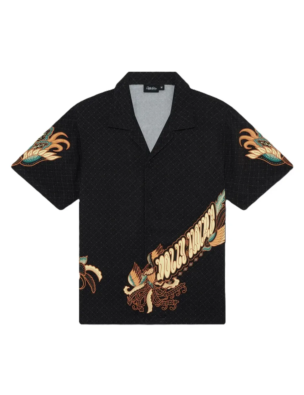 Camicia uomo bowling maniche corte in viscosa Harmony Batik sh944-cc Dolly Noire
