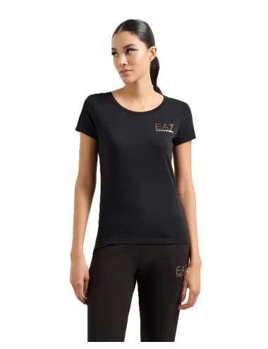 T-shirt Donna girocollo Evolution in misto cotone e modal stretch slim fit 8NTT65TJDQZ EA7 Emporio Armani