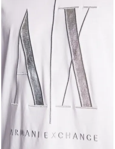 T-shirt uomo girocollo in cotone maxi logo a contrasto 8NZTPQZJH4Z A|X Armani Exchange