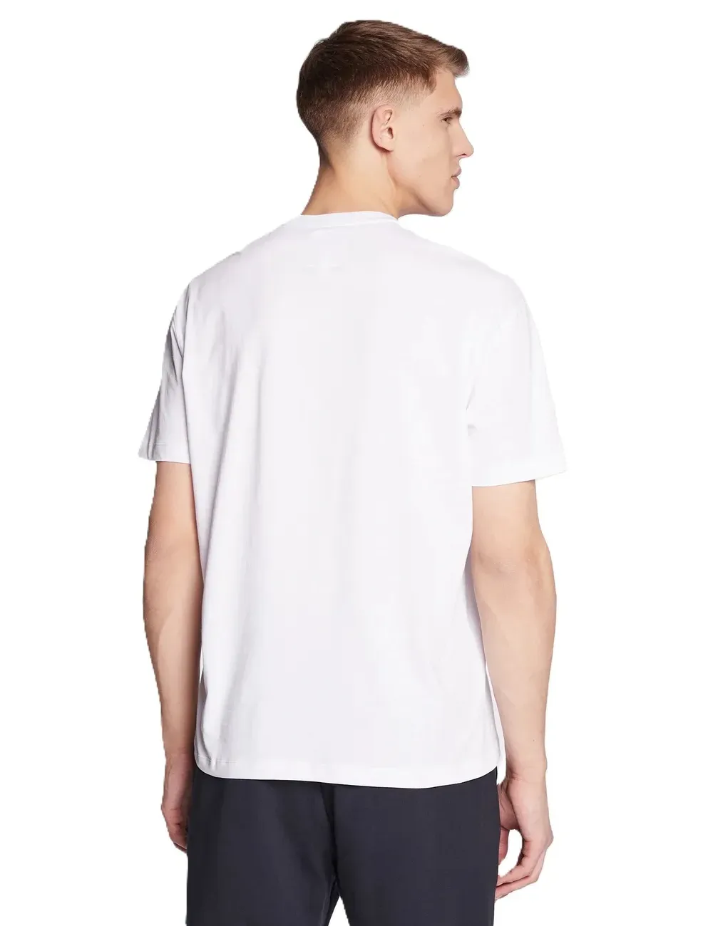 T-shirt uomo girocollo in cotone maxi logo a contrasto 8NZTPQZJH4Z A|X Armani Exchange