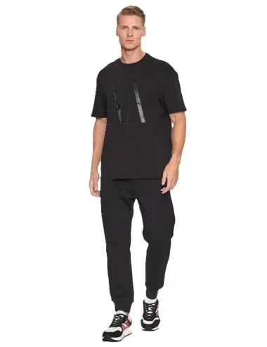 T-shirt uomo girocollo in cotone maxi logo a contrasto 8NZTPQZJH4Z A|X Armani Exchange