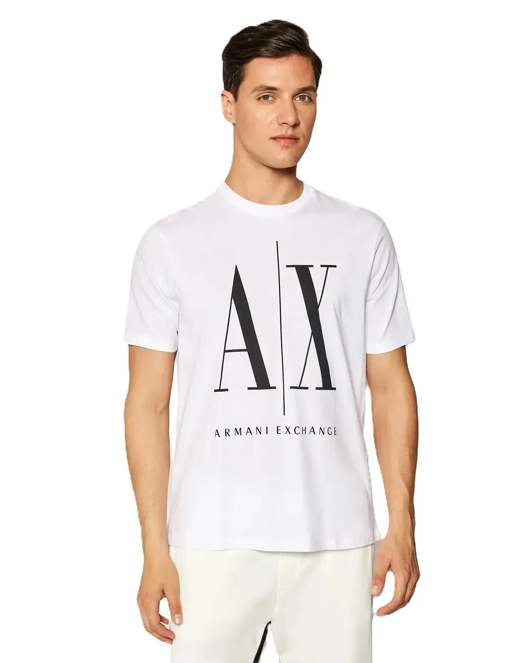 T-shirt uomo in cotone maxi logo a contrasto 8NZTPAZJH4Z A|X Armani Exchange