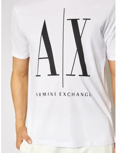 T-shirt uomo in cotone maxi logo a contrasto 8NZTPAZJH4Z A|X Armani Exchange