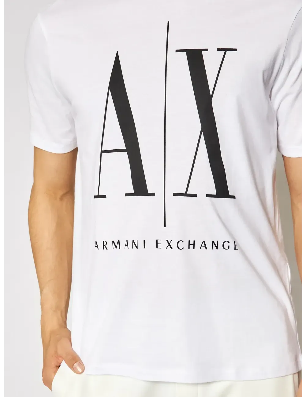 T-shirt uomo in cotone maxi logo a contrasto 8NZTPAZJH4Z A|X Armani Exchange