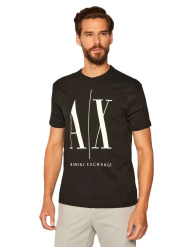 T-shirt uomo in cotone maxi logo a contrasto 8NZTPAZJH4Z A|X Armani Exchange