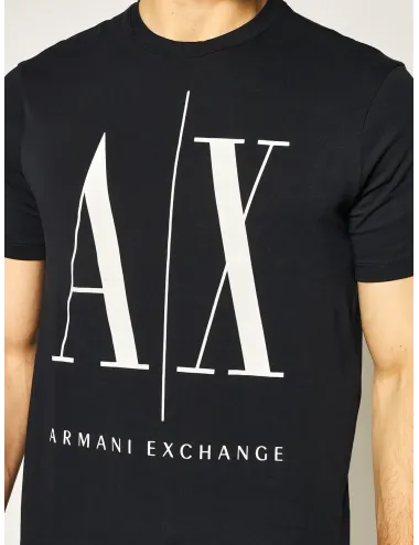 T-shirt uomo in cotone maxi logo a contrasto 8NZTPAZJH4Z A|X Armani Exchange