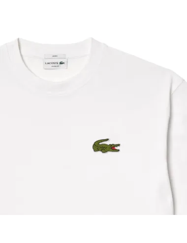 T-shirt unisex in cotone pesante loose fit e logo maxi TH2745 Lacoste