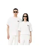 T-shirt unisex in cotone pesante loose fit e logo maxi TH2745 Lacoste