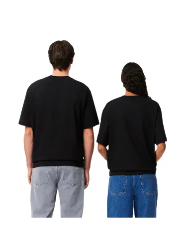 T-shirt unisex in cotone pesante loose fit e logo maxi TH2745 Lacoste