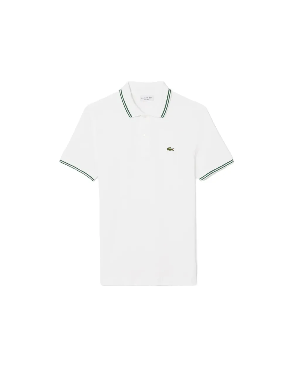 Polo uomo in piqué di cotone regular fit con bordino su colletto PH9875 Lacoste