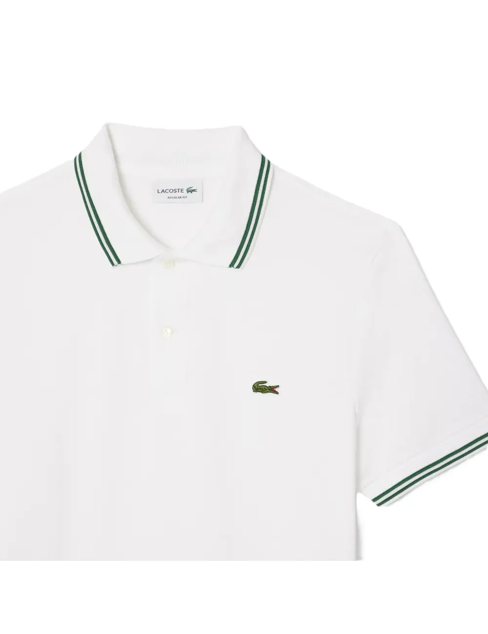 Polo uomo in piqué di cotone regular fit con bordino su colletto PH9875 Lacoste