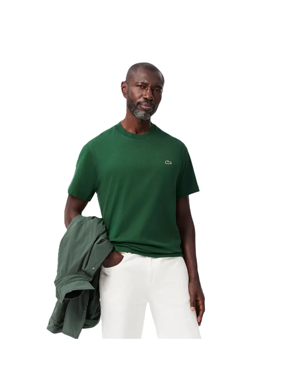 T-shirt uomo maniche corte in cotone classic fit con logo TH7318 Lacoste