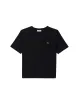 T-shirt donna in jersey di cotone scollo a V relaxed fit TF7300 Lacoste
