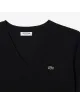 T-shirt donna in jersey di cotone scollo a V relaxed fit TF7300 Lacoste