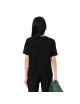 T-shirt donna in jersey di cotone scollo a V relaxed fit TF7300 Lacoste