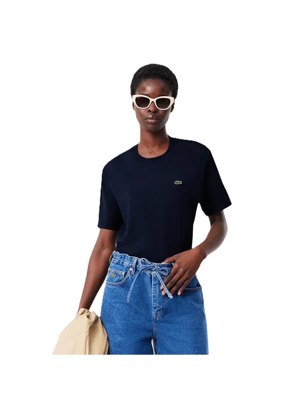 T-shirt donna in cotone Pima relaxed fit TF7215 Lacoste